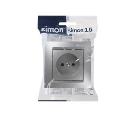 Base Enchufe Bipolar Aluminio Simon 15